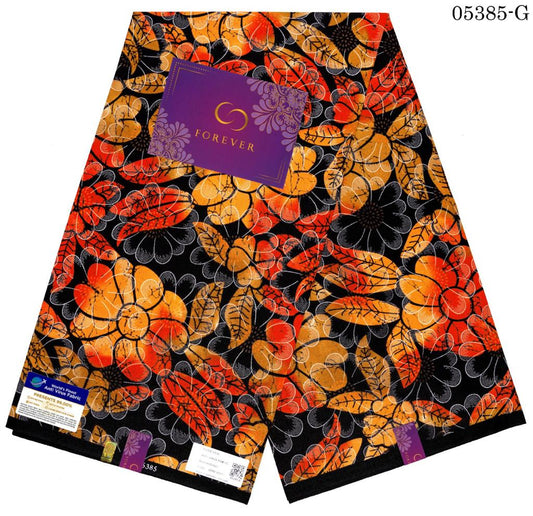 Sunset Blossom Ankara Fabric