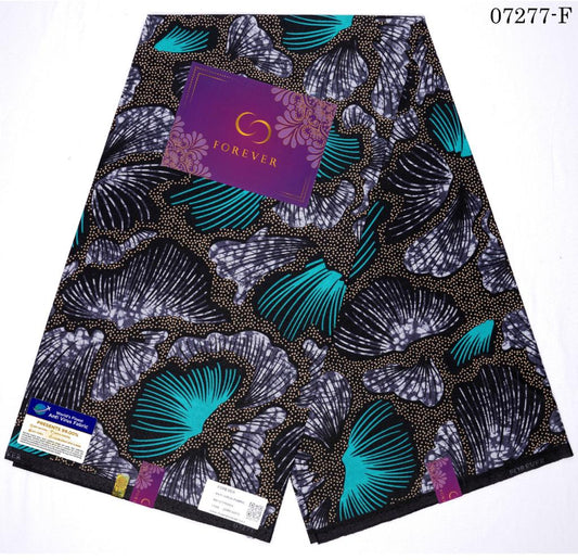 Midnight Wave Ankara Fabric