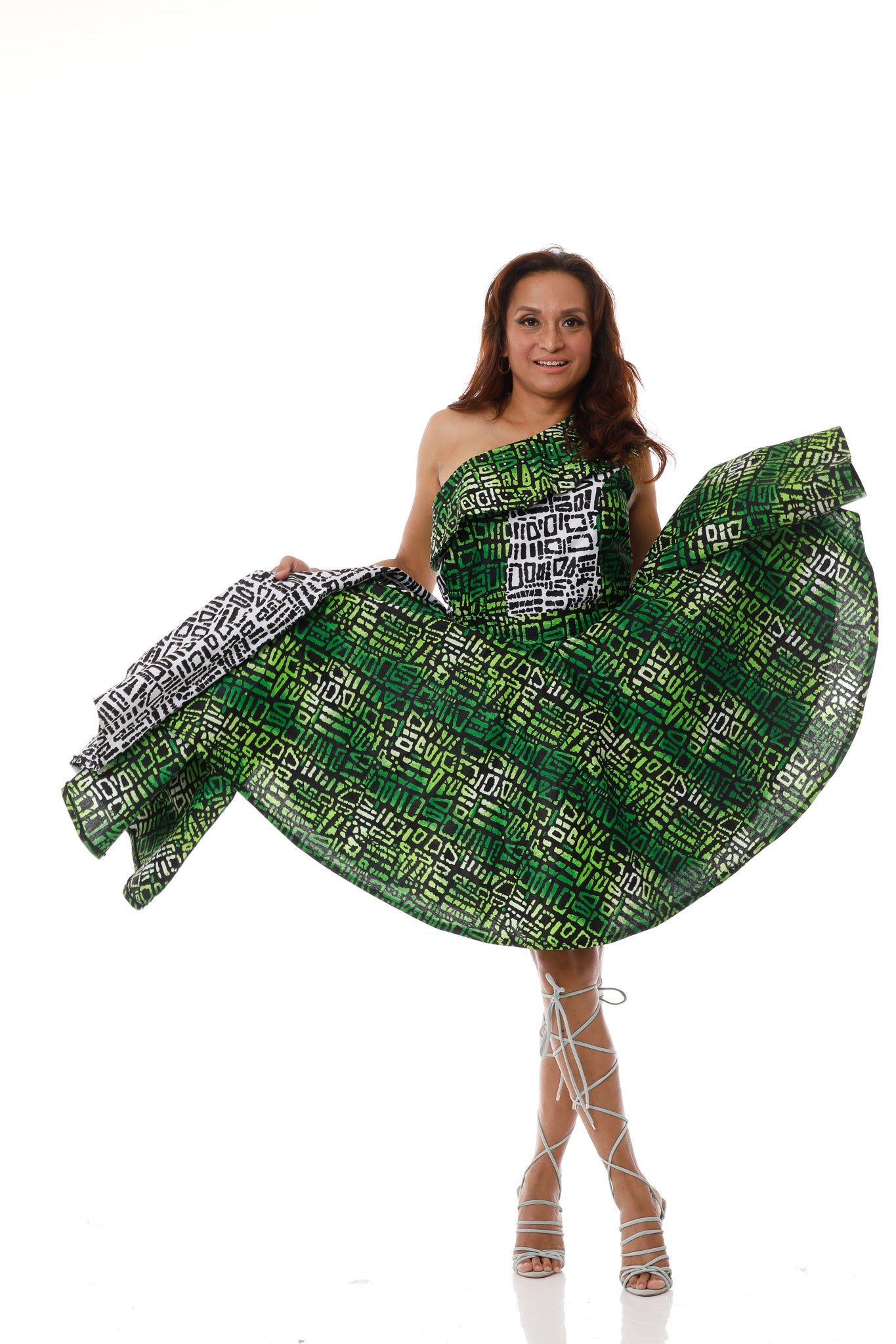 Enchanted Forest Stoned Ankara Dress