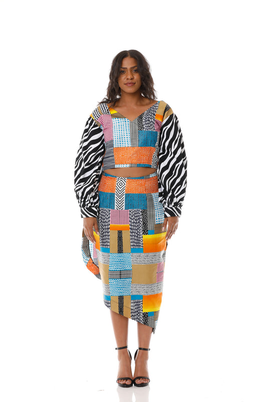 Zebra Chic Ankara Dress