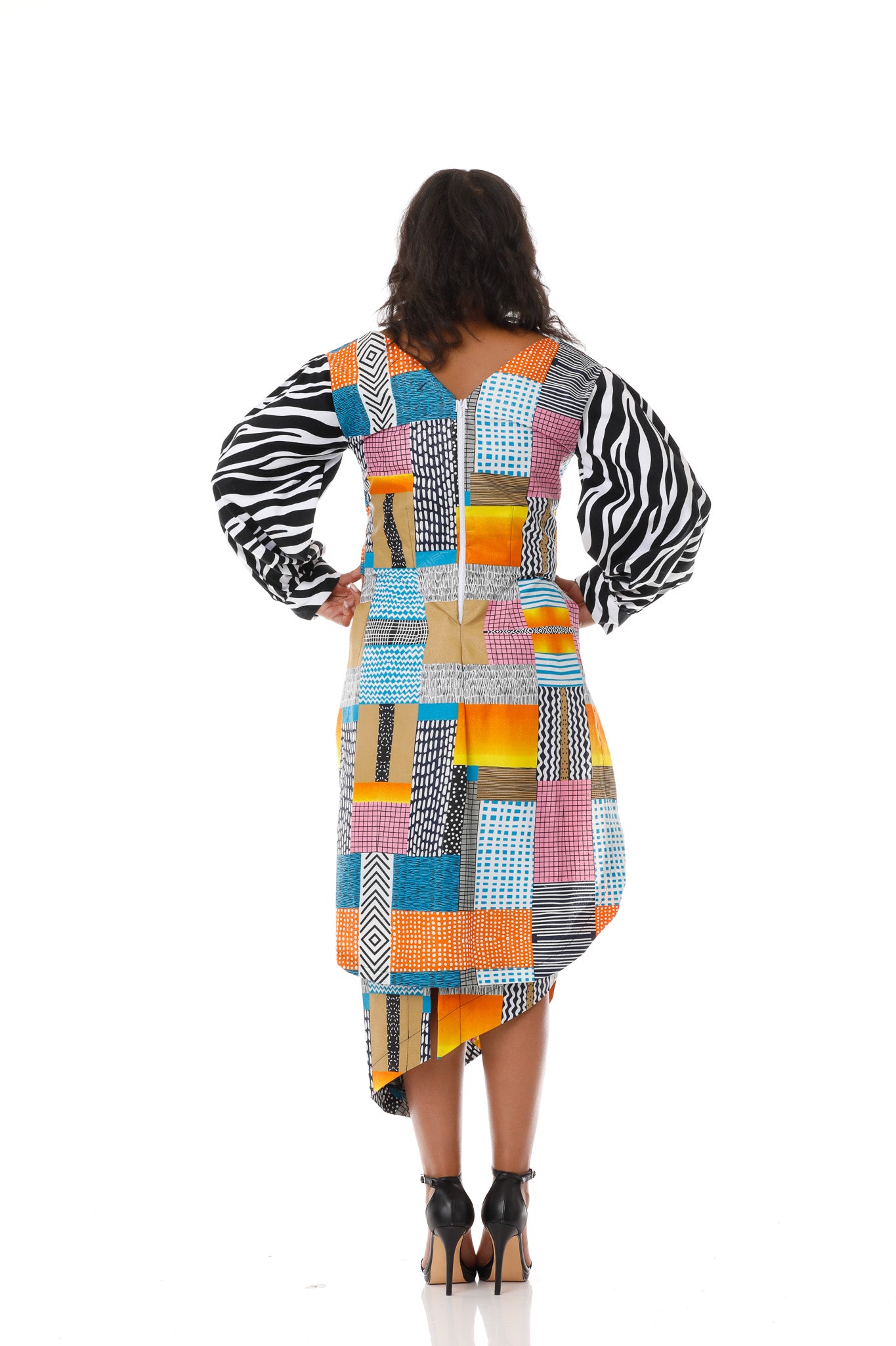 Zebra Chic Ankara Dress