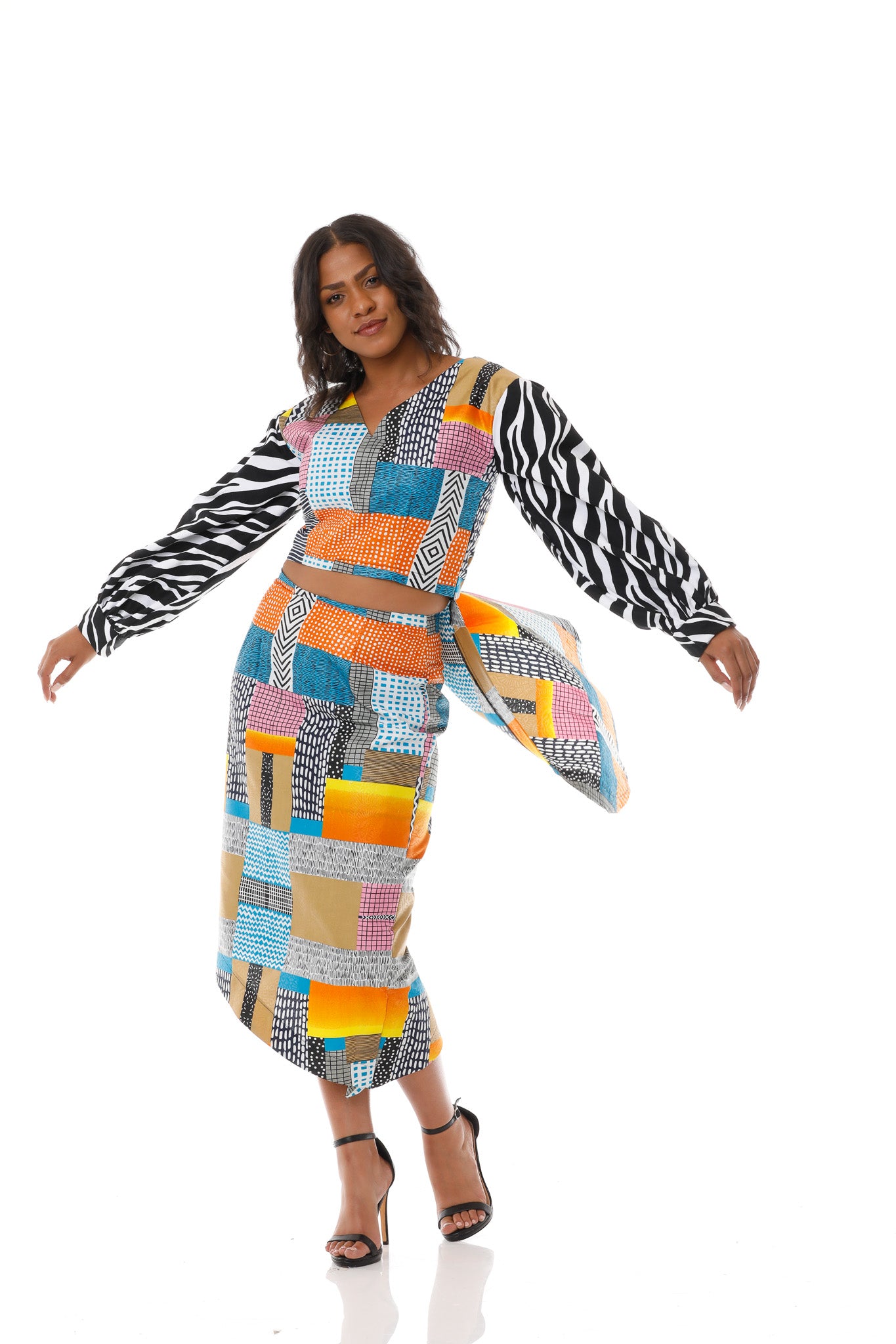 Zebra Chic Ankara Dress