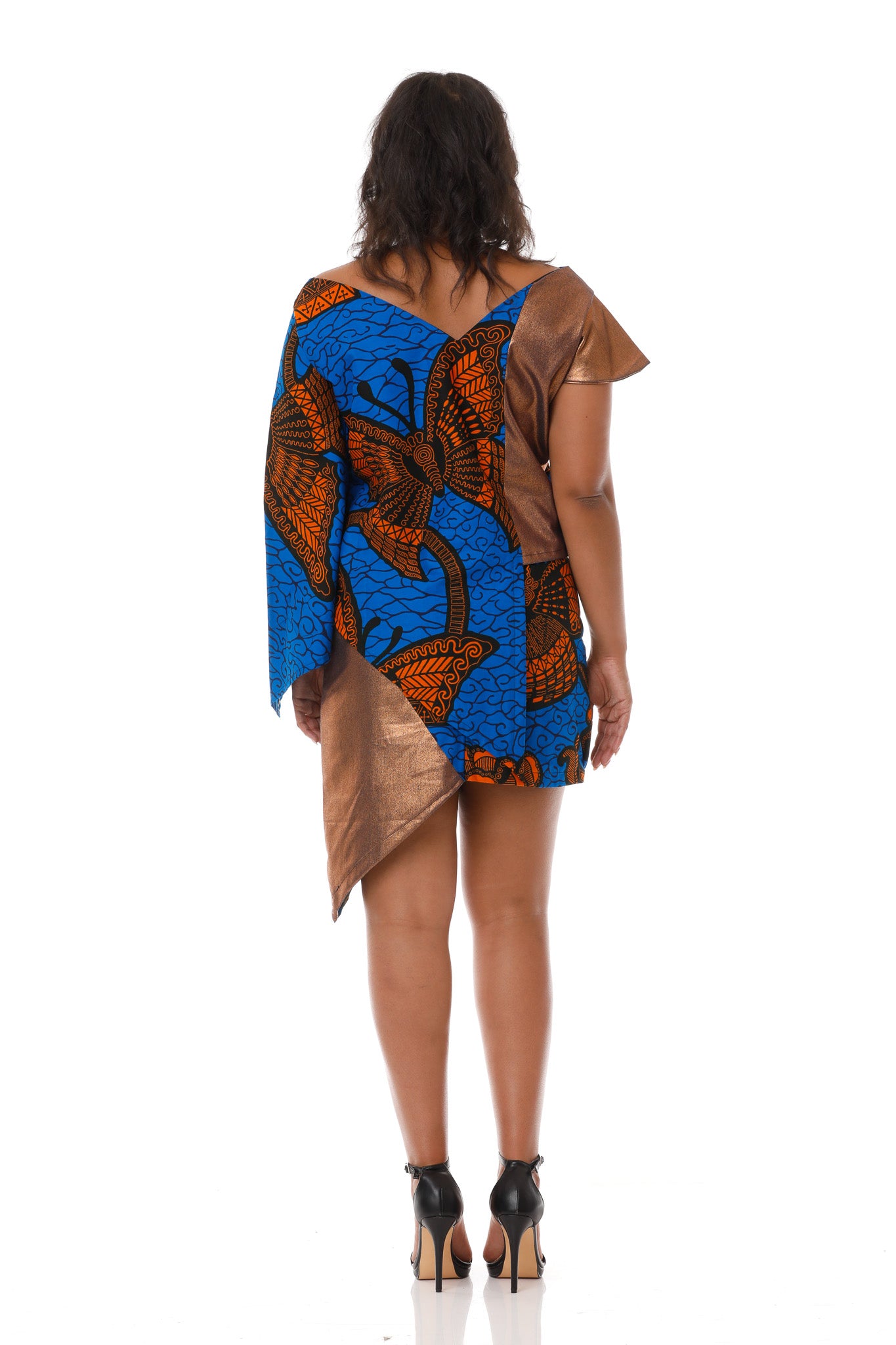 Bronze Radiance Asymmetrical Dress