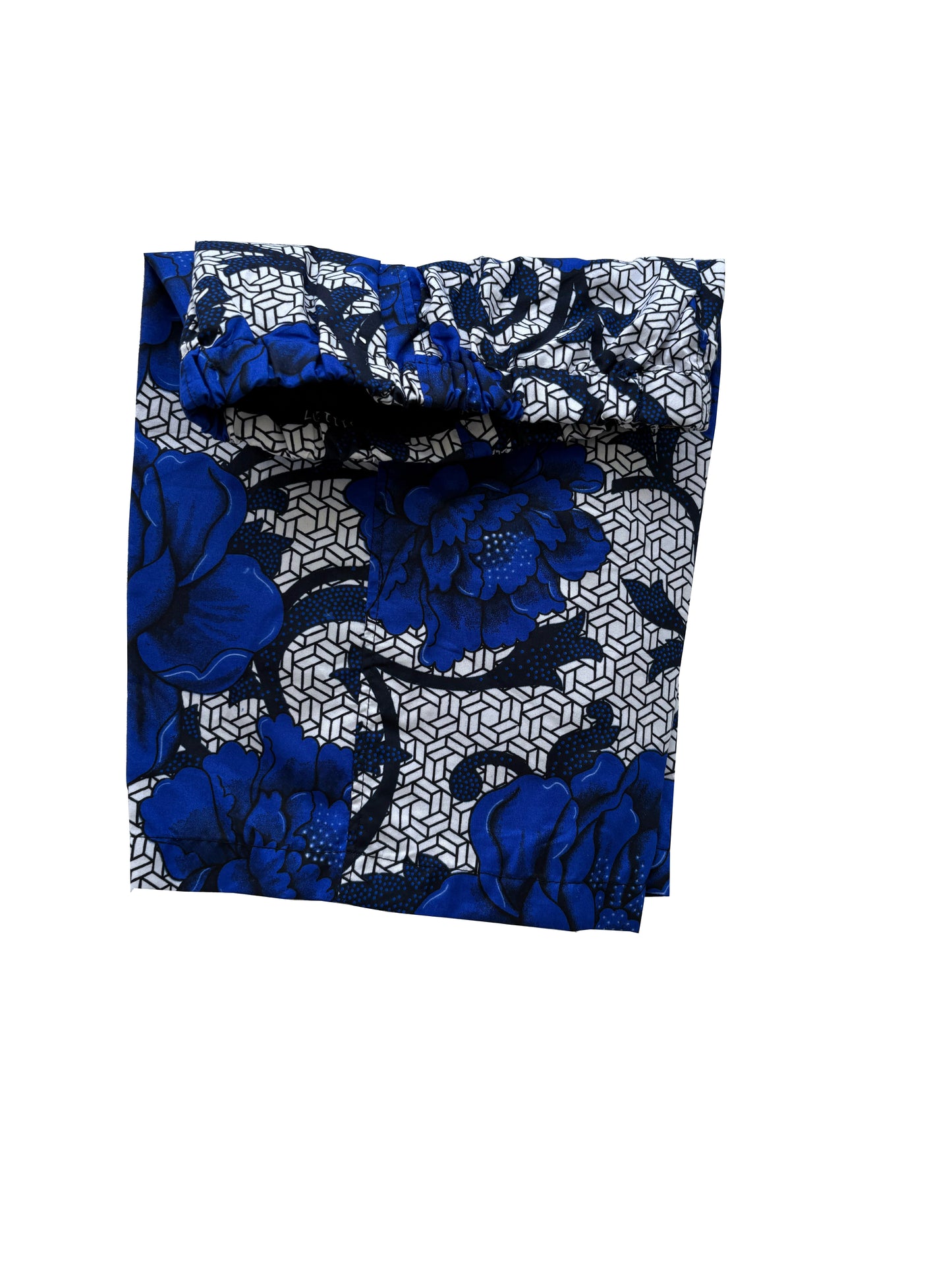 Ankara Floral Print Shorts – Midnight Bloom
