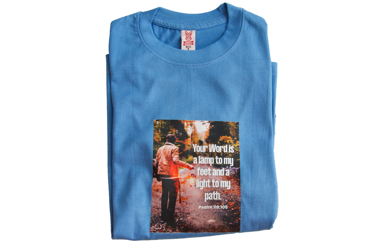 T-Shirt with short sleeve and Scripture with picture