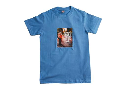 T-Shirt with short sleeve and Scripture with picture