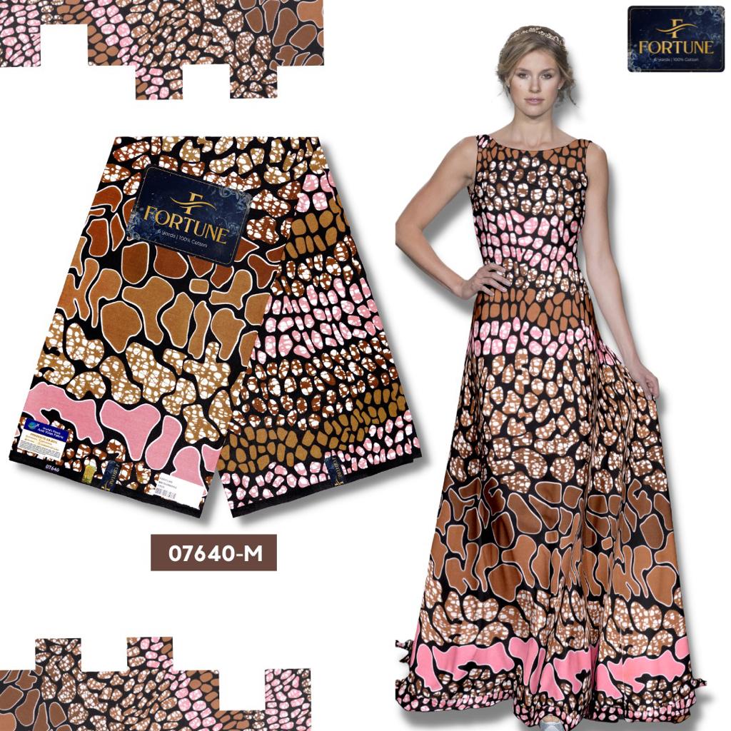 Abstract Cheetah Harmony Ankara Fabric