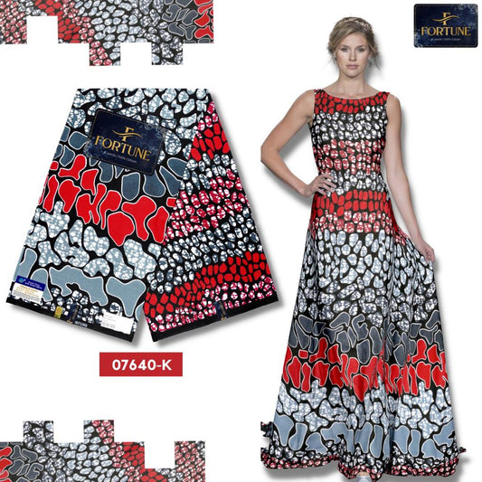 Crimson Mirage Ankara Fabric