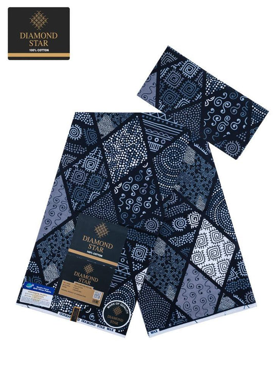 Midnight Mosaic Akara Print Cotton