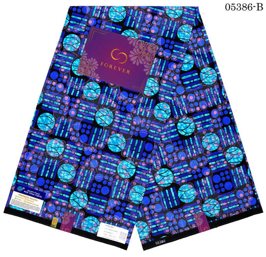 Nightfall Geometric Ankara Fabric