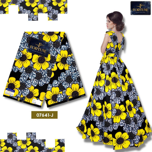 Radiant Blossom Ankara Fabric
