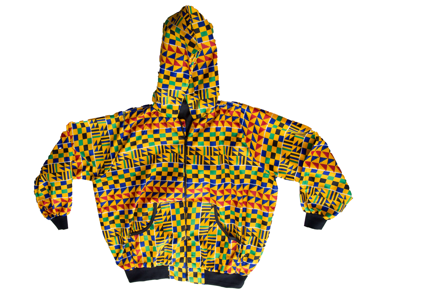 Ankara Hoodie Zip Up