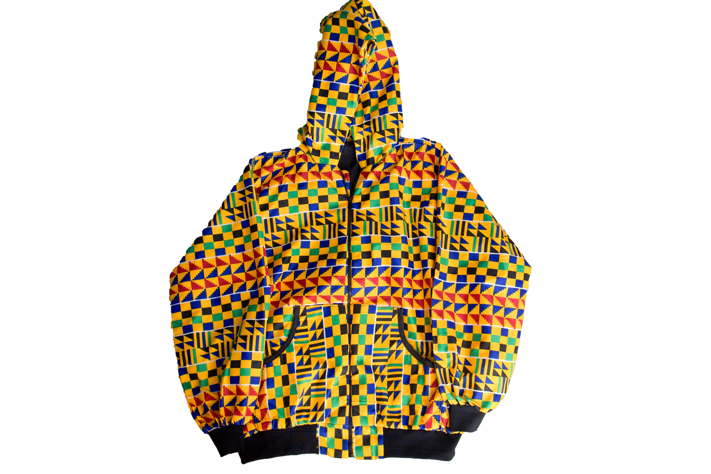 Ankara Hoodie Zip Up