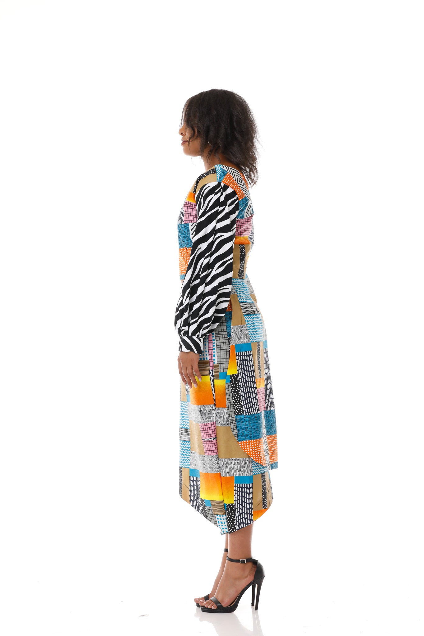 Zebra Chic Ankara Dress