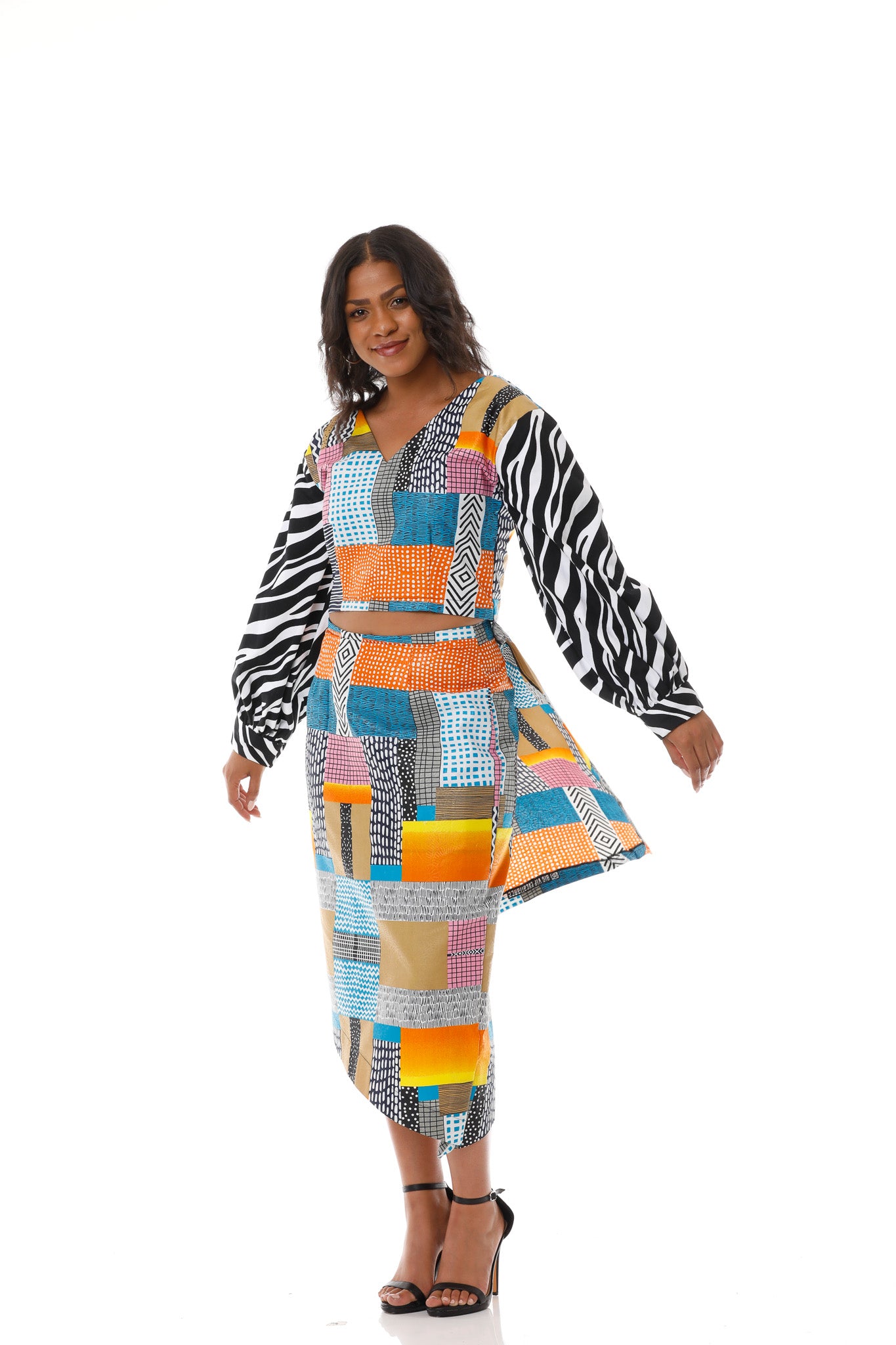 Zebra Chic Ankara Dress