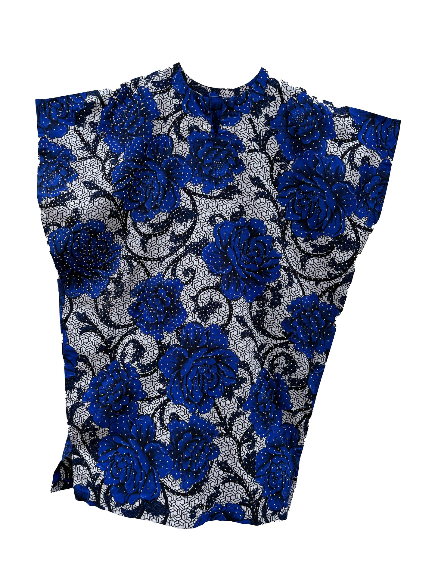 Ankara Floral Print Native Top